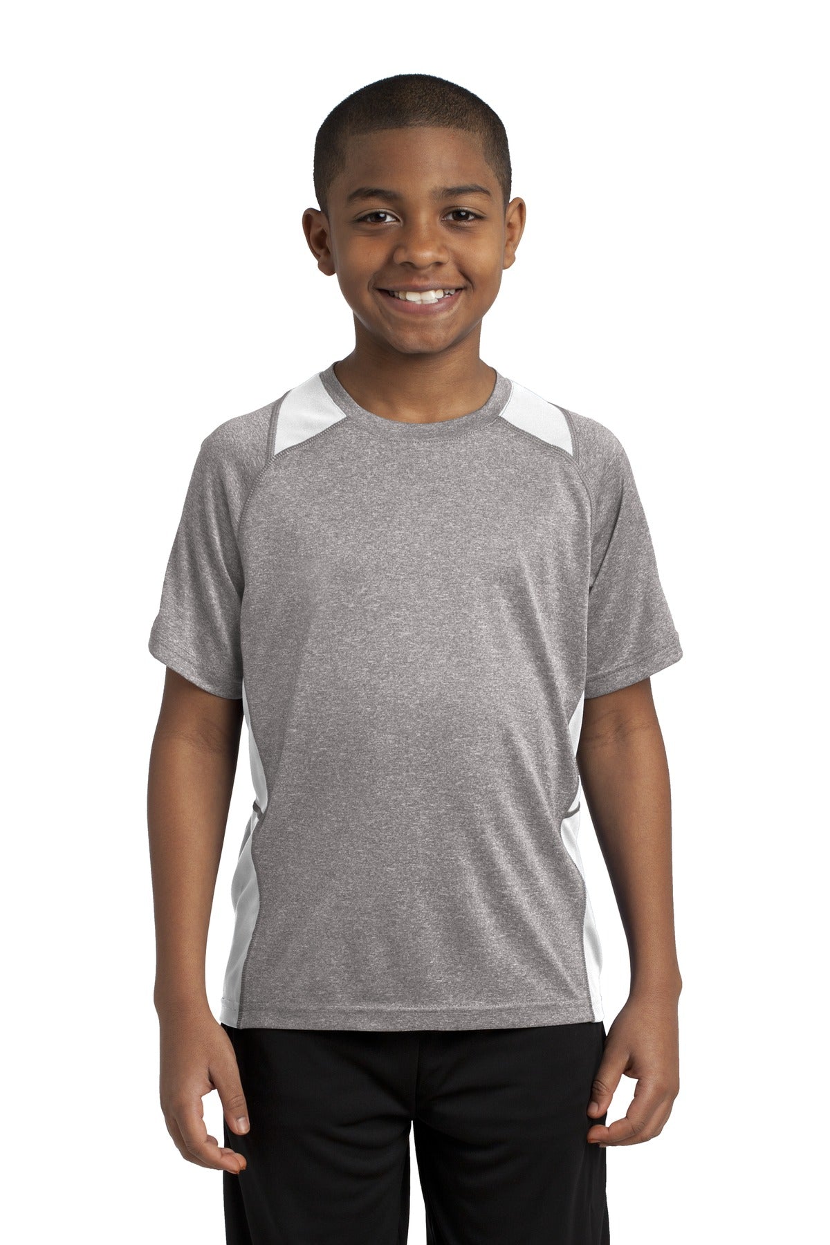 Sport-Tek® Youth Heather Colorblock Contender Tee