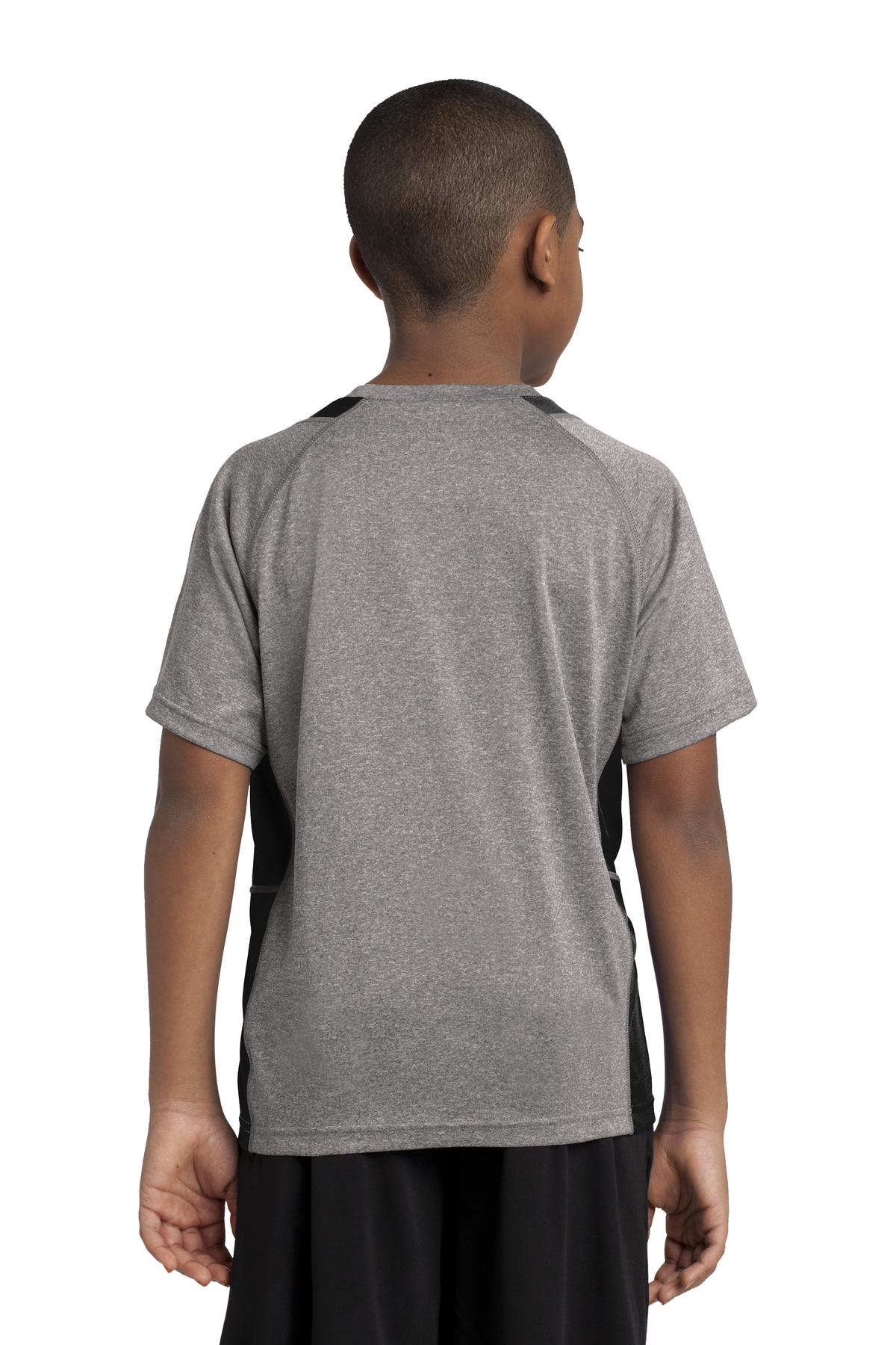 Sport-Tek® Youth Heather Colorblock Contender Tee