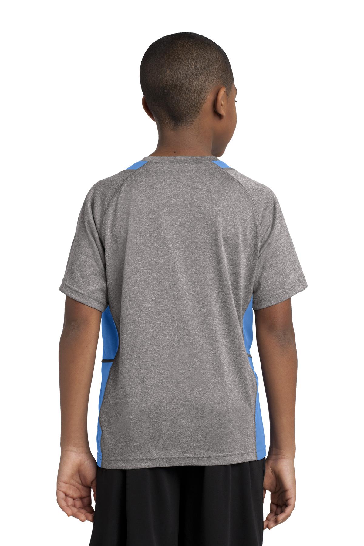 Sport-Tek® Youth Heather Colorblock Contender Tee