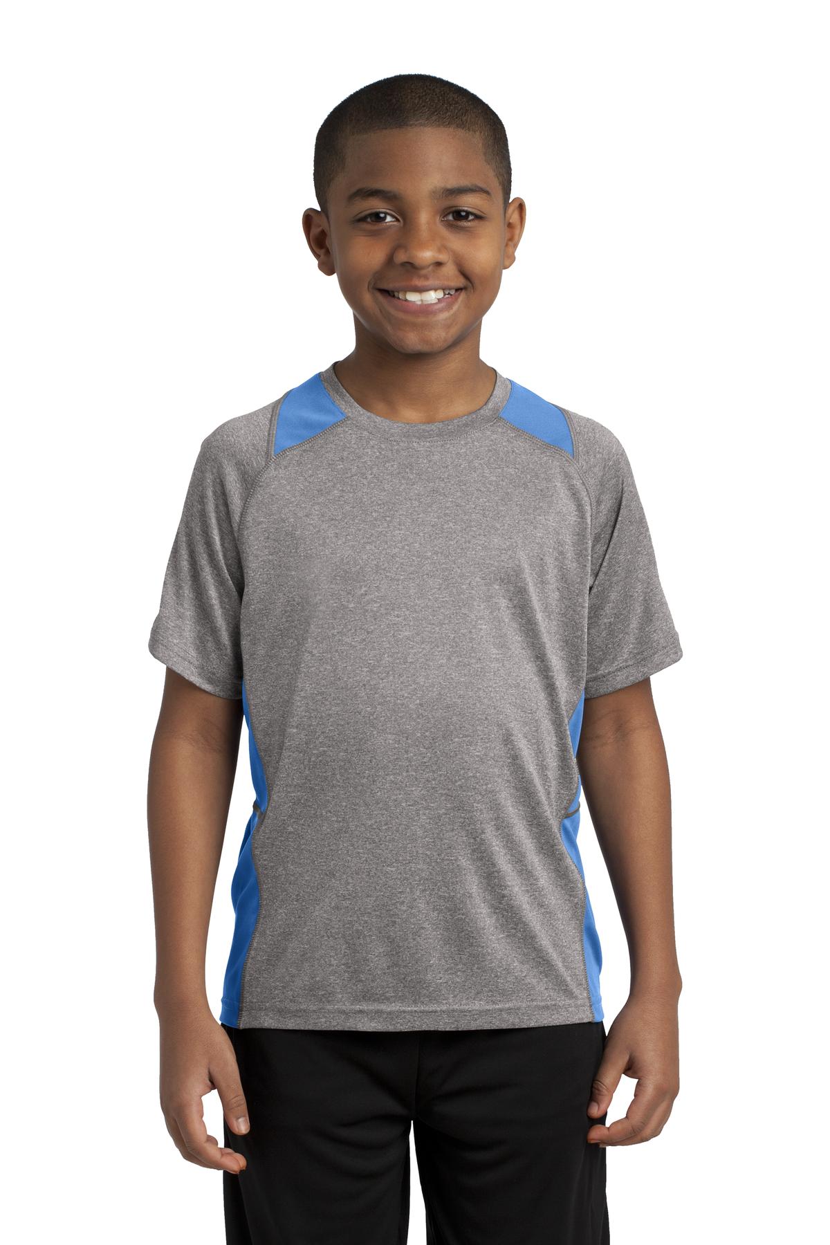 Sport-Tek® Youth Heather Colorblock Contender Tee