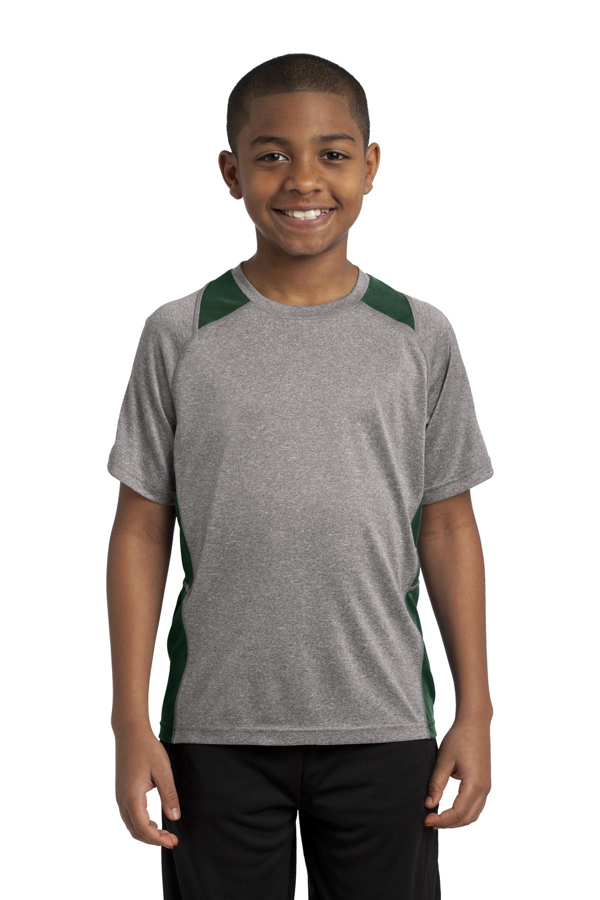 Sport-Tek® Youth Heather Colorblock Contender Tee