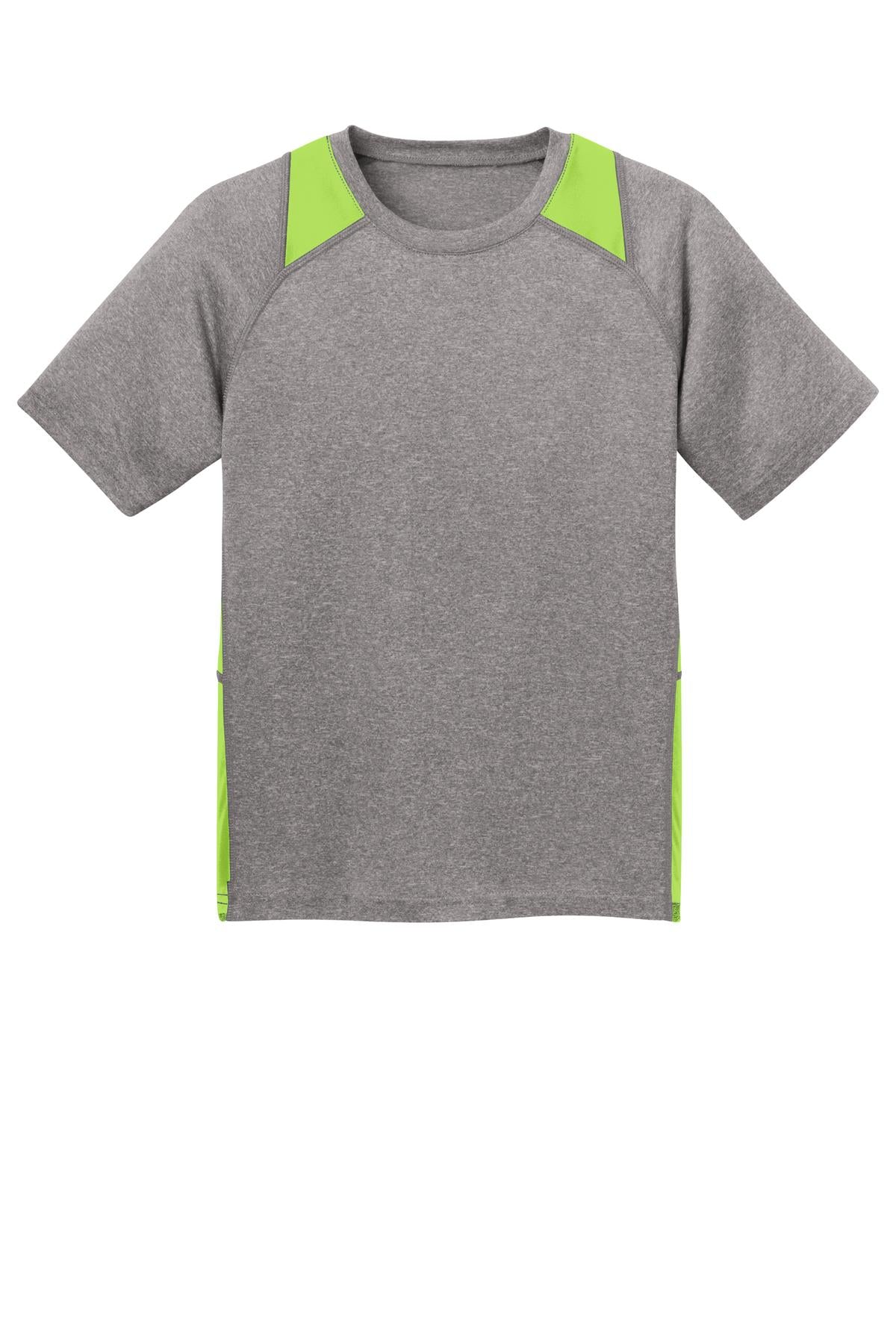 Sport-Tek® Youth Heather Colorblock Contender Tee