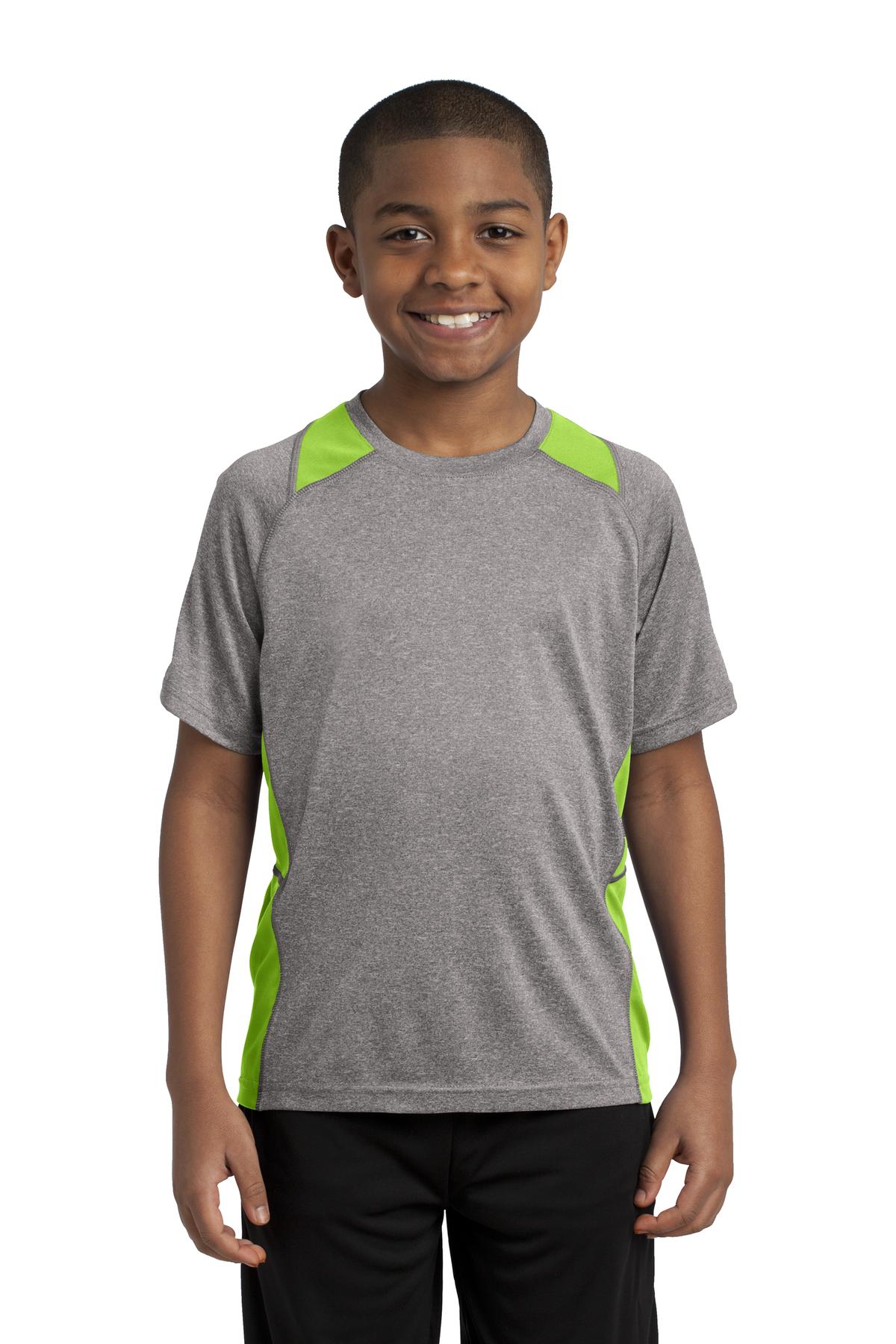 Sport-Tek® Youth Heather Colorblock Contender Tee