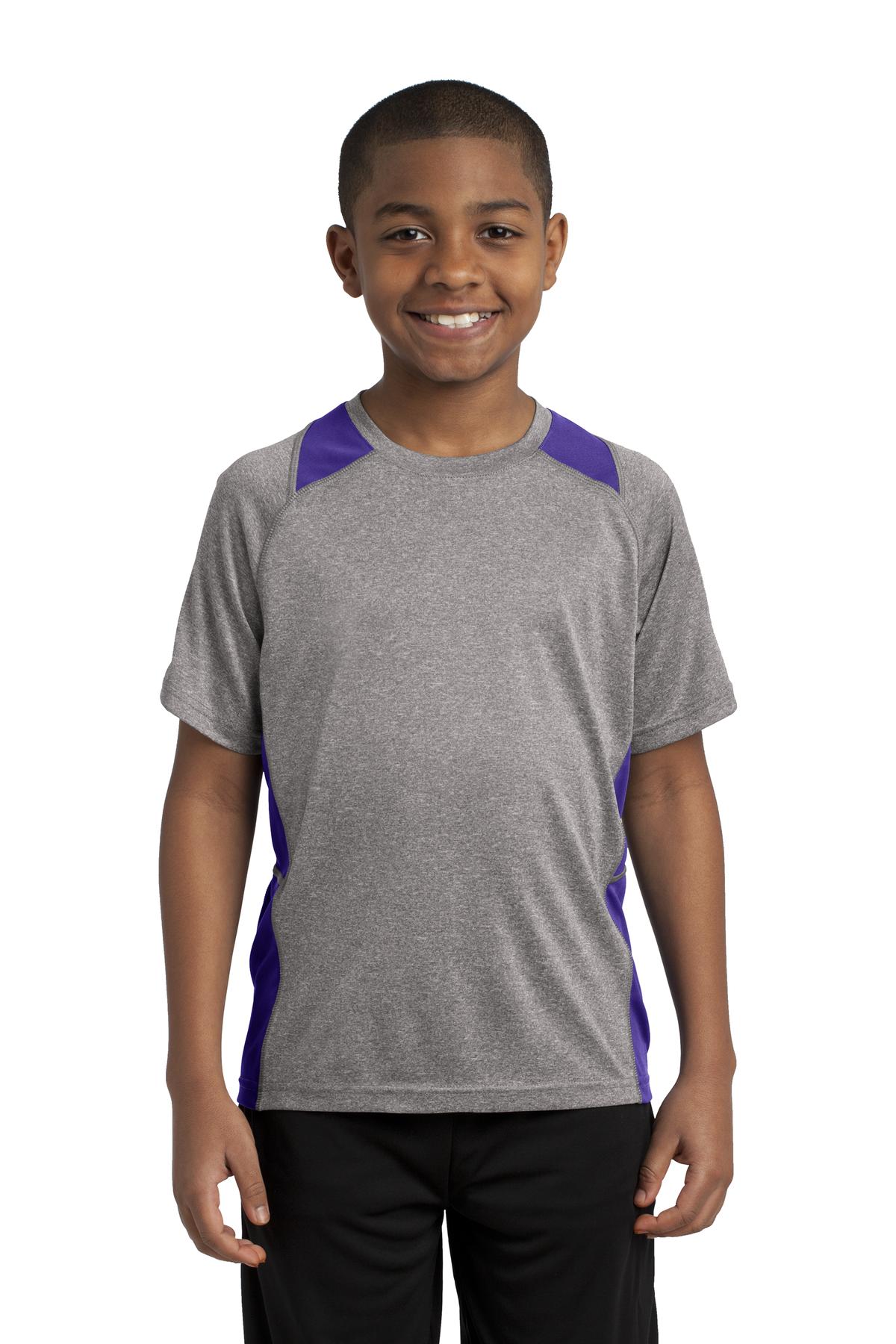 Sport-Tek® Youth Heather Colorblock Contender Tee