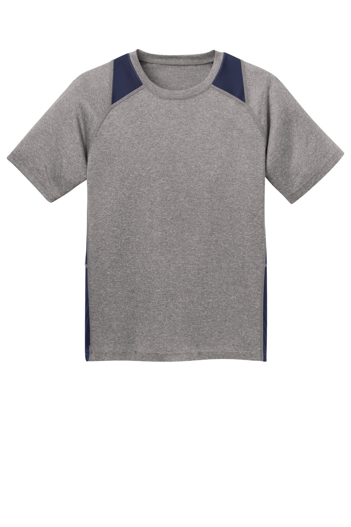 Sport-Tek® Youth Heather Colorblock Contender Tee