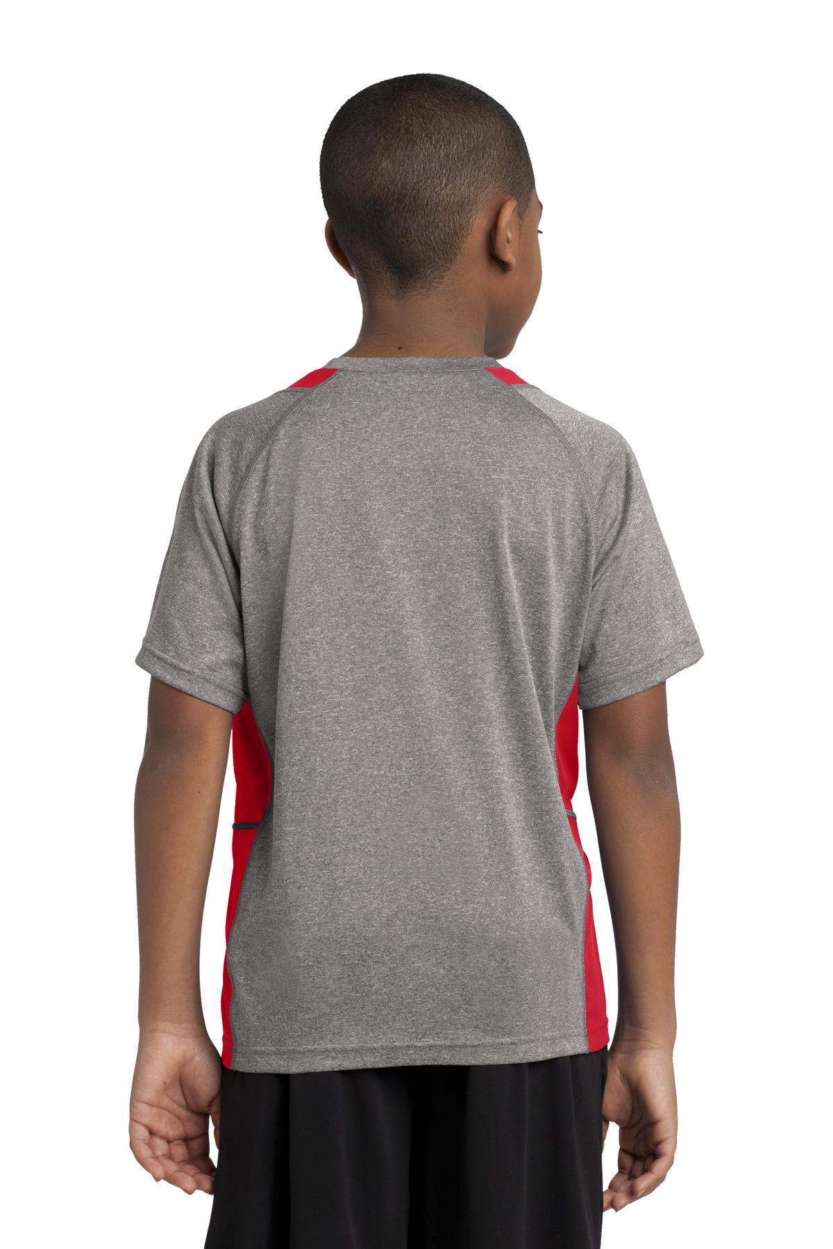 Sport-Tek® Youth Heather Colorblock Contender Tee