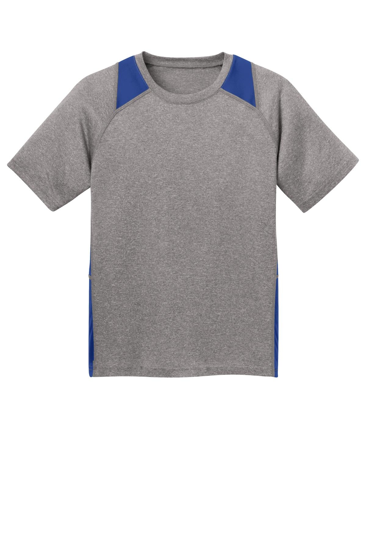 Sport-Tek® Youth Heather Colorblock Contender Tee