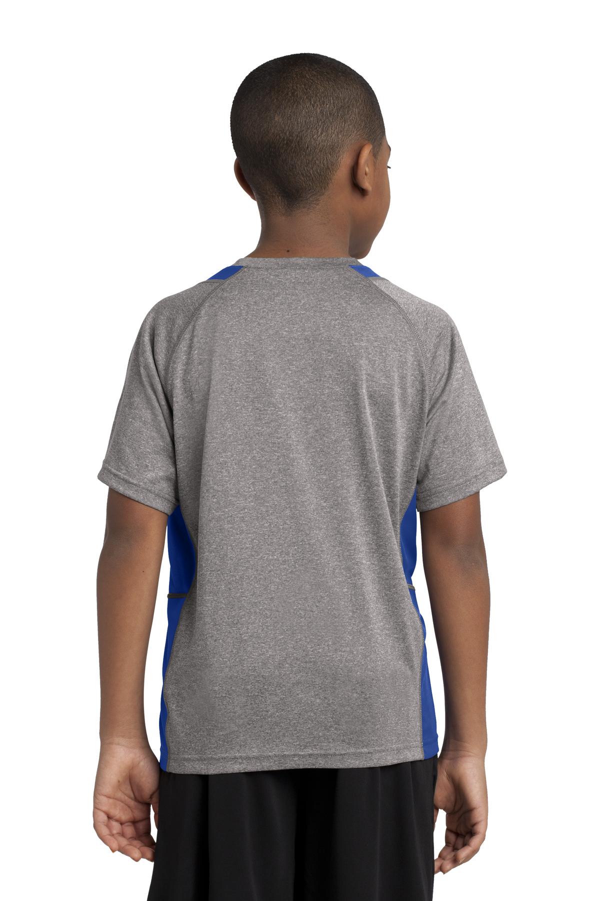 Sport-Tek® Youth Heather Colorblock Contender Tee