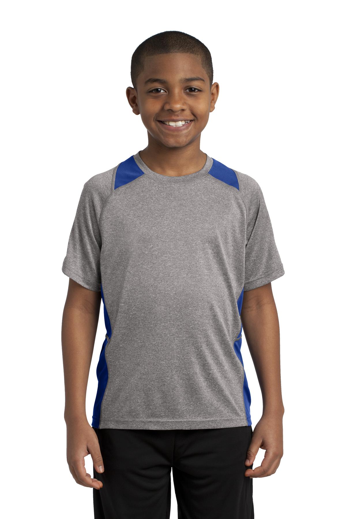 Sport-Tek® Youth Heather Colorblock Contender Tee