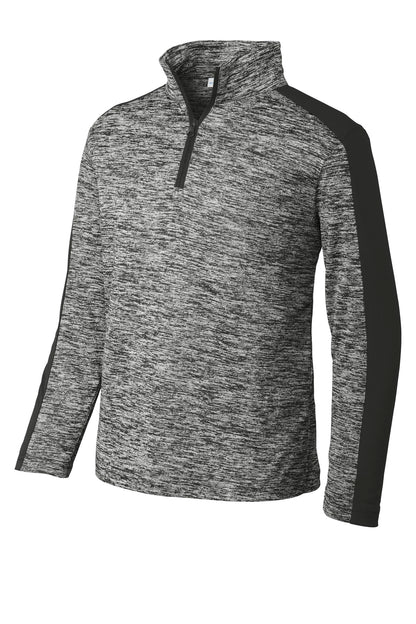 DISCONTINUED - Sport-Tek® Youth PosiCharge® Electric Heather Colorblock 1/4-Zip Pullover - SKU YST397