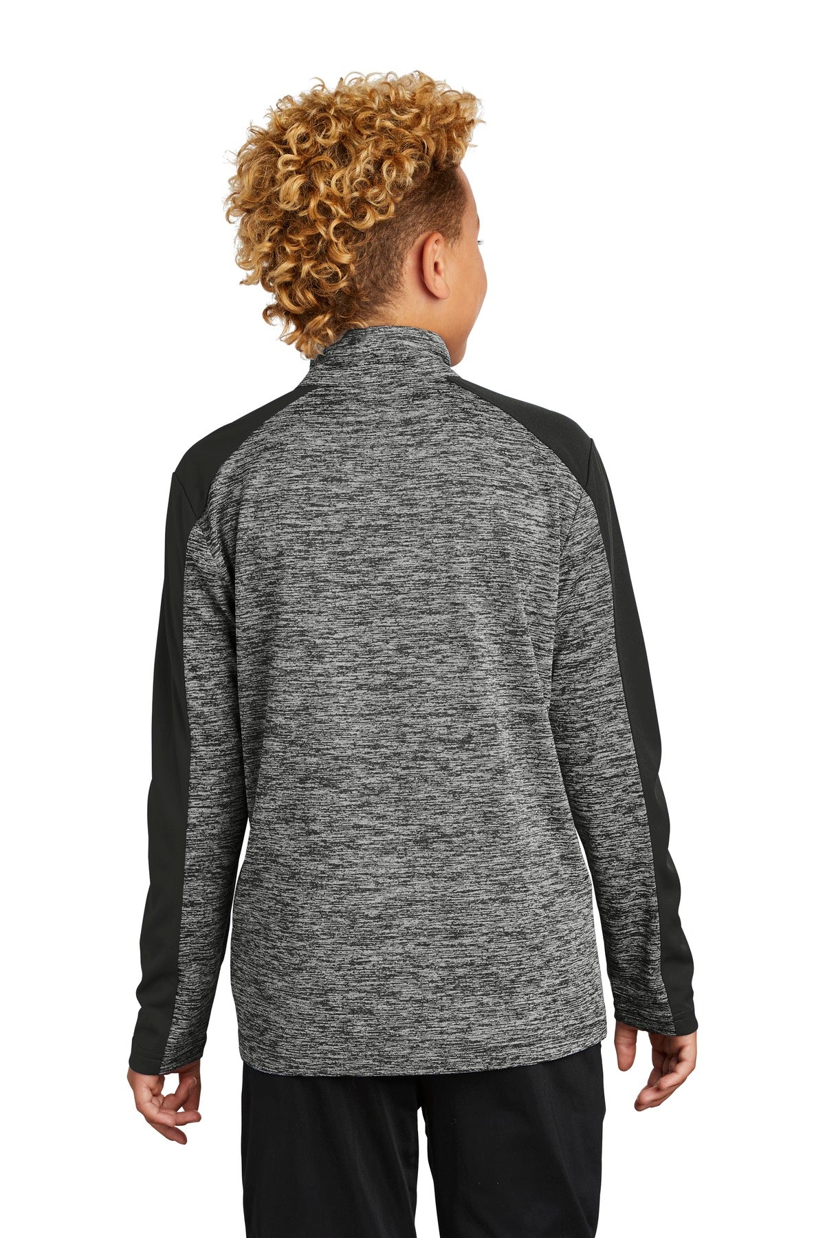 Sport-Tek® Youth PosiCharge® Electric Heather Colorblock 1/4-Zip Pullover