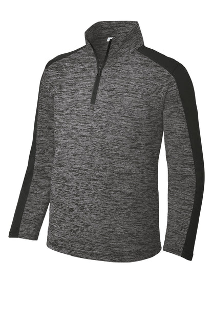 DISCONTINUED - Sport-Tek® Youth PosiCharge® Electric Heather Colorblock 1/4-Zip Pullover - SKU YST397