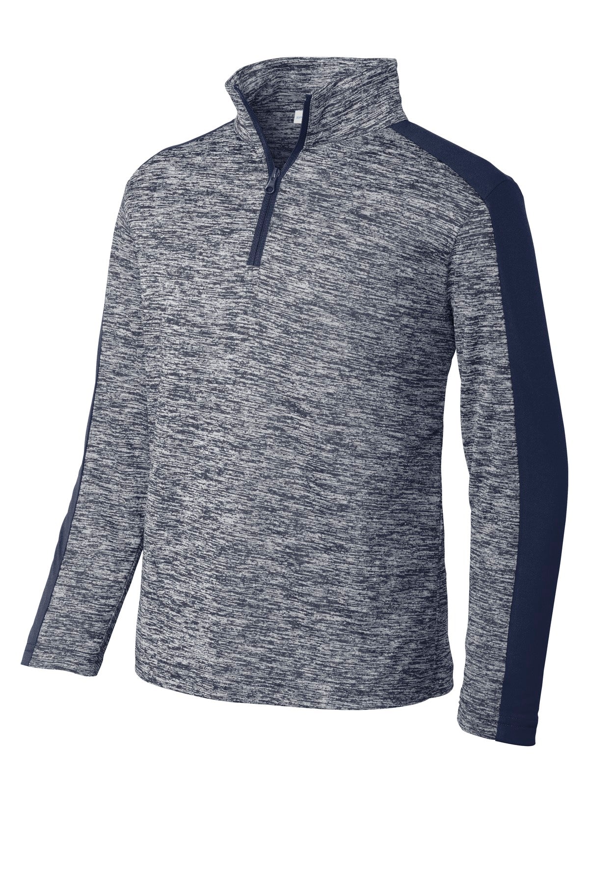 Sport-Tek® Youth PosiCharge® Electric Heather Colorblock 1/4-Zip Pullover
