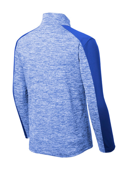 DISCONTINUED - Sport-Tek® Youth PosiCharge® Electric Heather Colorblock 1/4-Zip Pullover - SKU YST397