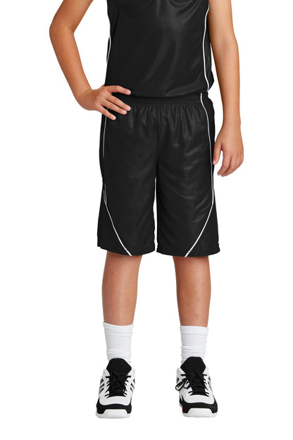 DISCONTINUED - Sport-Tek® Youth PosiCharge® Mesh Reversible Spliced Short YT565