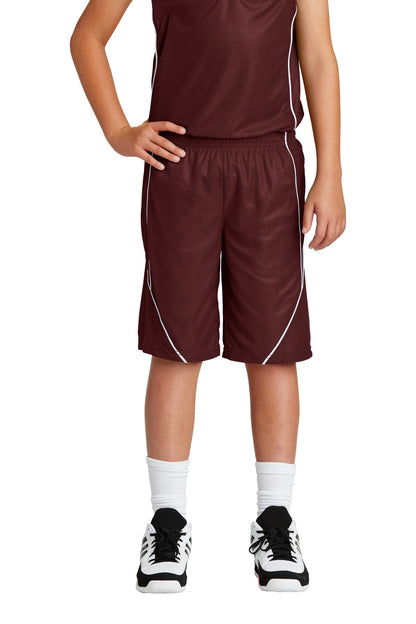 DISCONTINUED - Sport-Tek® Youth PosiCharge® Mesh Reversible Spliced Short YT565