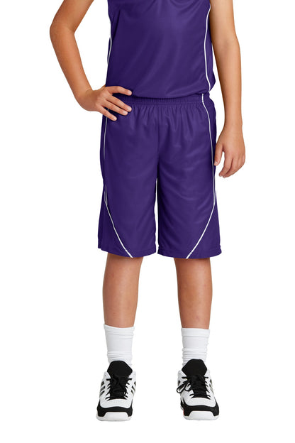DISCONTINUED - Sport-Tek® Youth PosiCharge® Mesh Reversible Spliced Short YT565