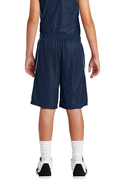 DISCONTINUED - Sport-Tek® Youth PosiCharge® Mesh Reversible Spliced Short YT565