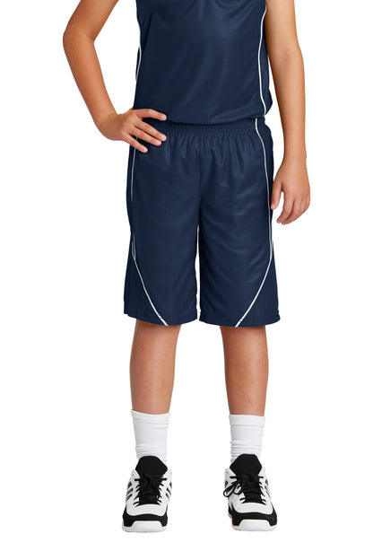 DISCONTINUED - Sport-Tek® Youth PosiCharge® Mesh Reversible Spliced Short YT565