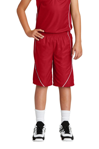 DISCONTINUED - Sport-Tek® Youth PosiCharge® Mesh Reversible Spliced Short YT565