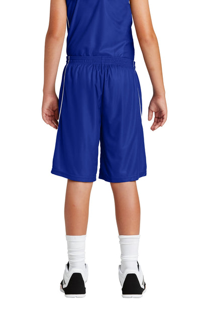 DISCONTINUED - Sport-Tek® Youth PosiCharge® Mesh Reversible Spliced Short YT565