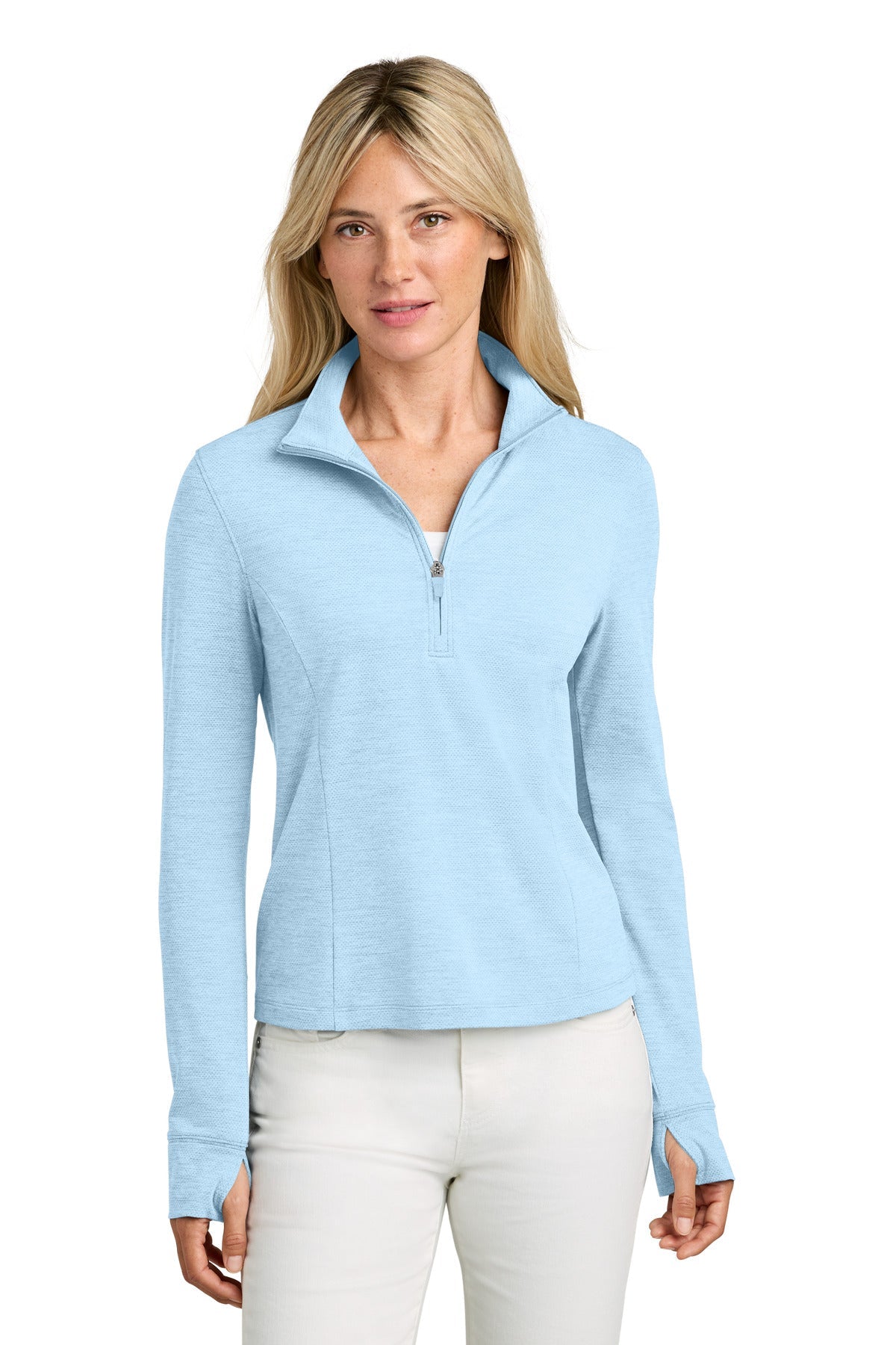 AiryBlueHt TravisMathew Women's Onward 1/2-Zip TMA42778