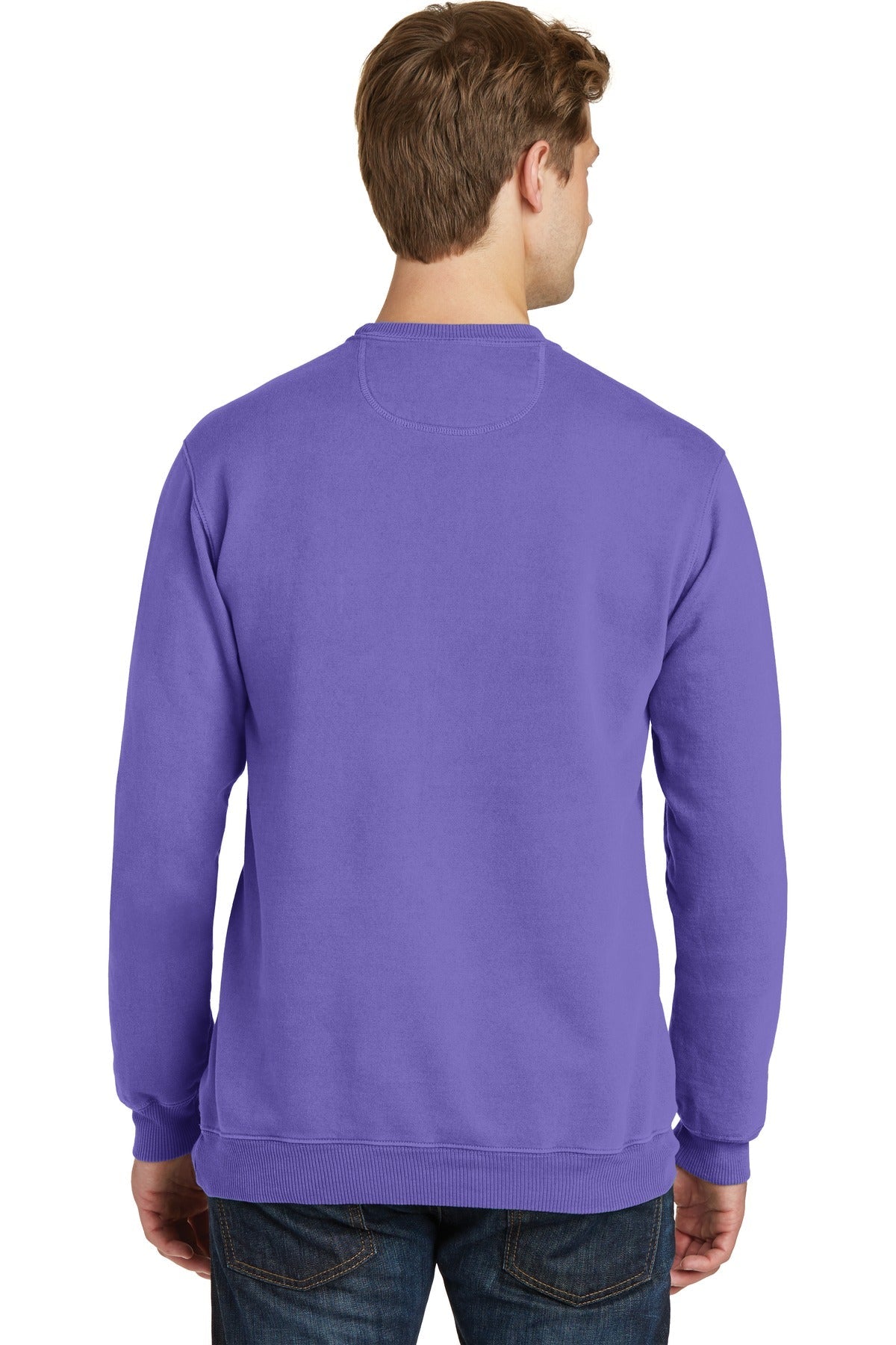 Amethyst Port & Co Beach Wash Garment-Dyed Crewneck Sweatshirt PC098