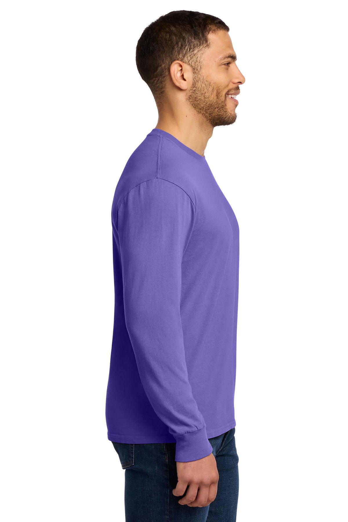 Amethyst Port & Co Beach Wash Garment-Dyed Long Sleeve Tee PC099LS