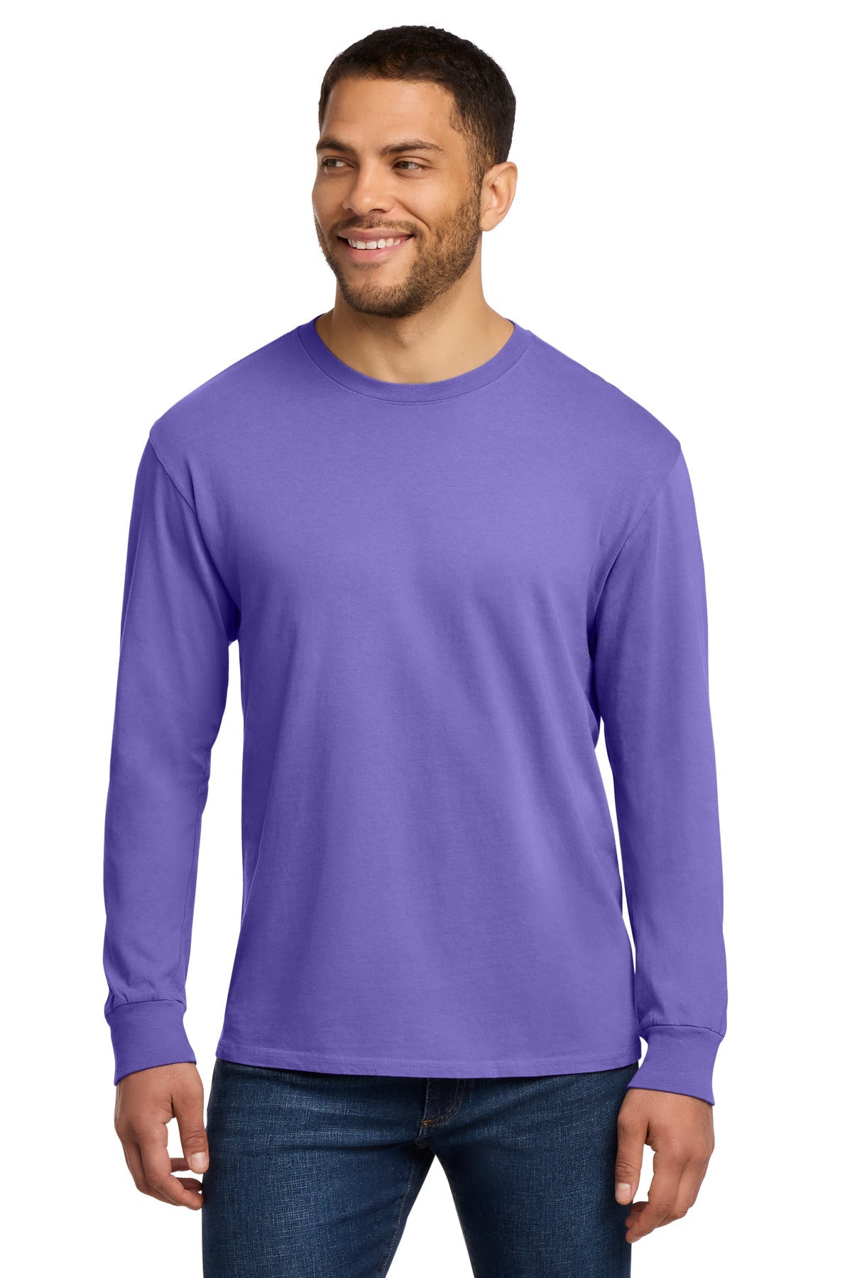 Amethyst Port & Co Beach Wash Garment-Dyed Long Sleeve Tee PC099LS