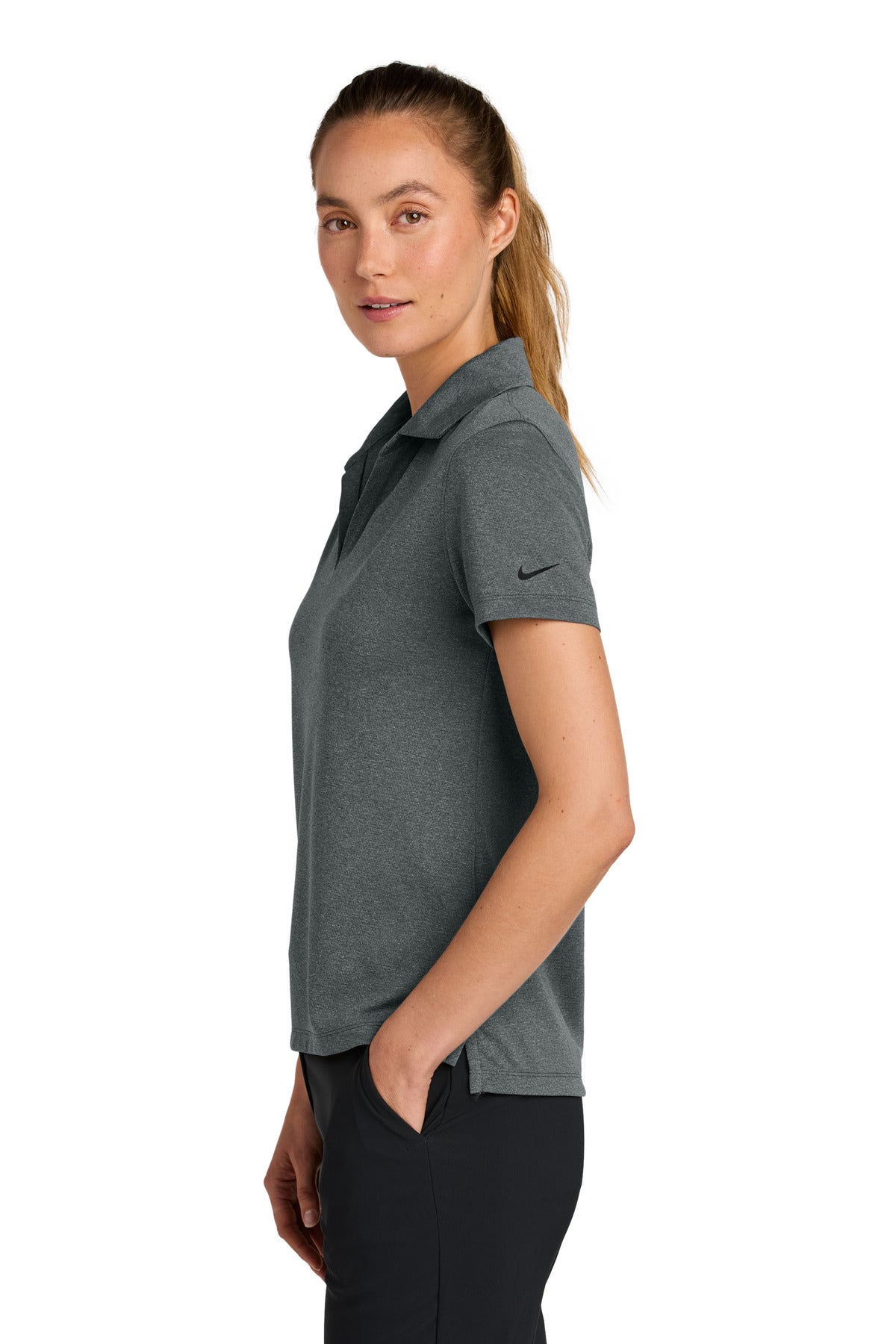 AnthrctHt Nike Women's Dri-FIT Smooth Heather Polo NKFQ4793