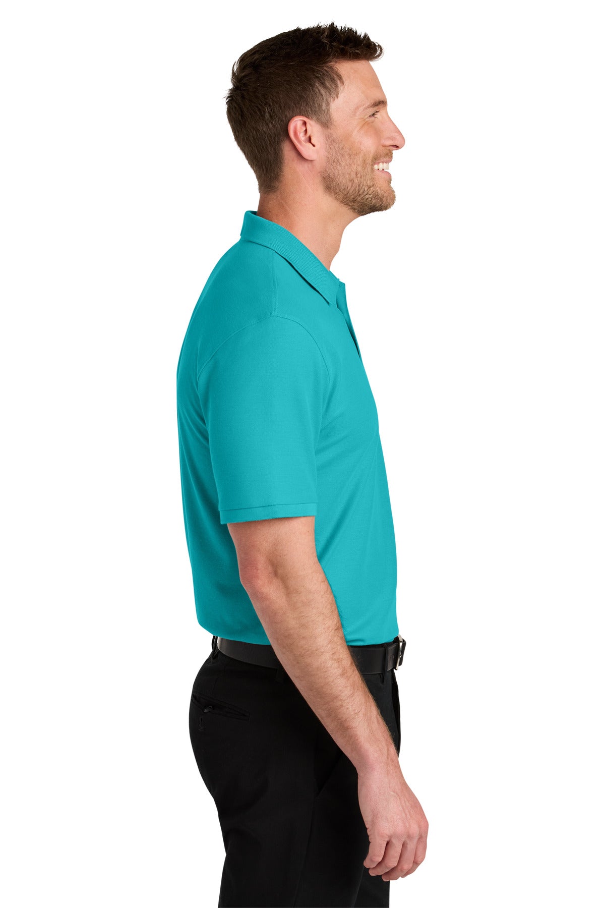 Aquamarine Port Authority Wearever Signature Pique Polo K200