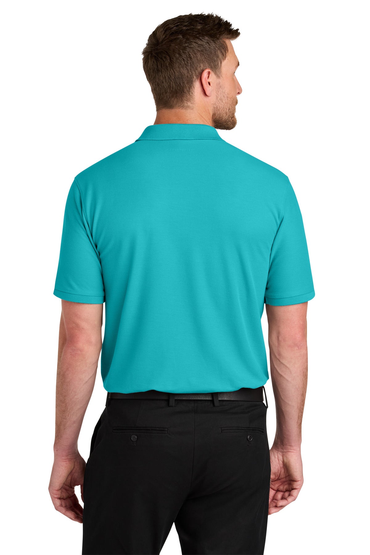 Aquamarine Port Authority Wearever Signature Pique Polo K200