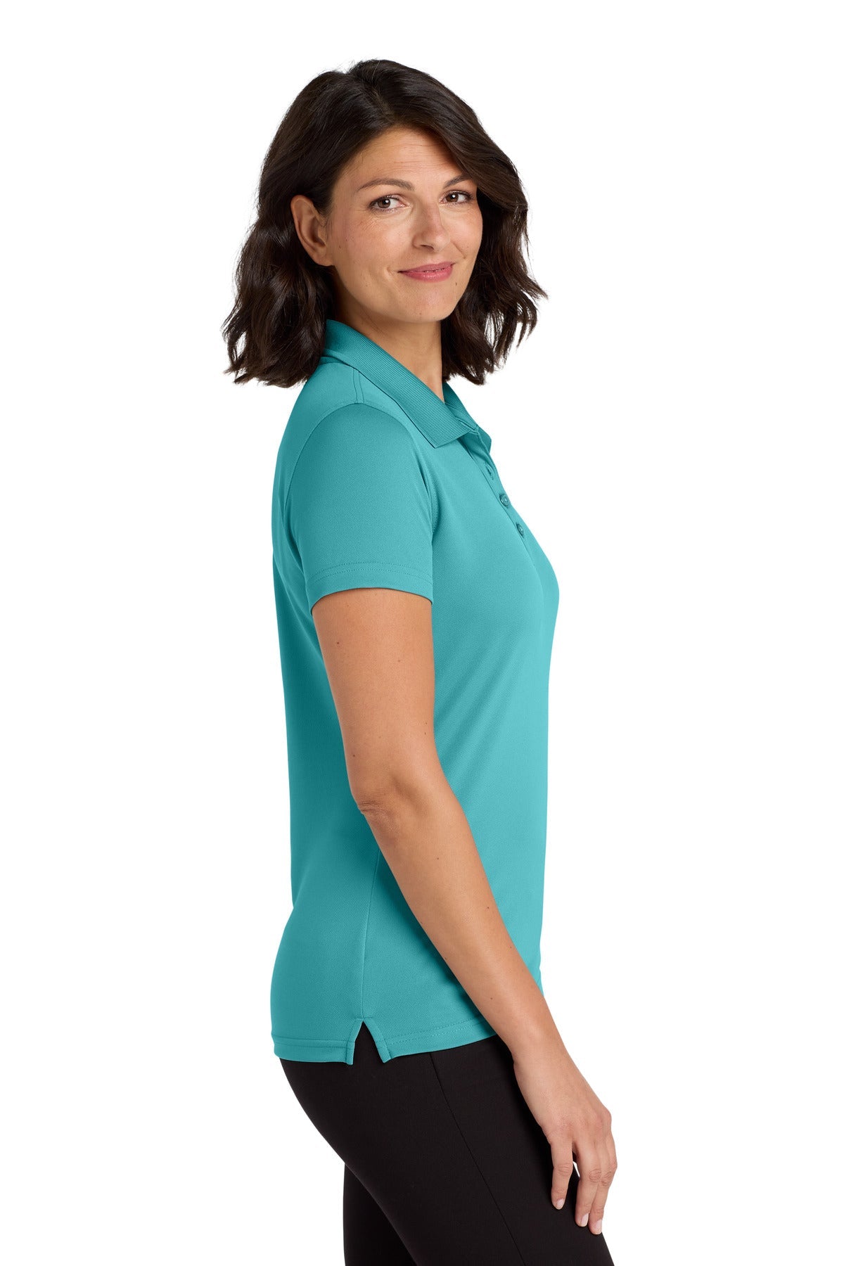 Aquamarine Port Authority Women's Dry Zone UV Micro-Mesh Polo. LK110
