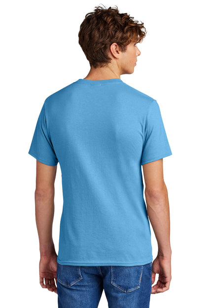 Aquatic Blue Port & Co Core Blend Tee. PC55