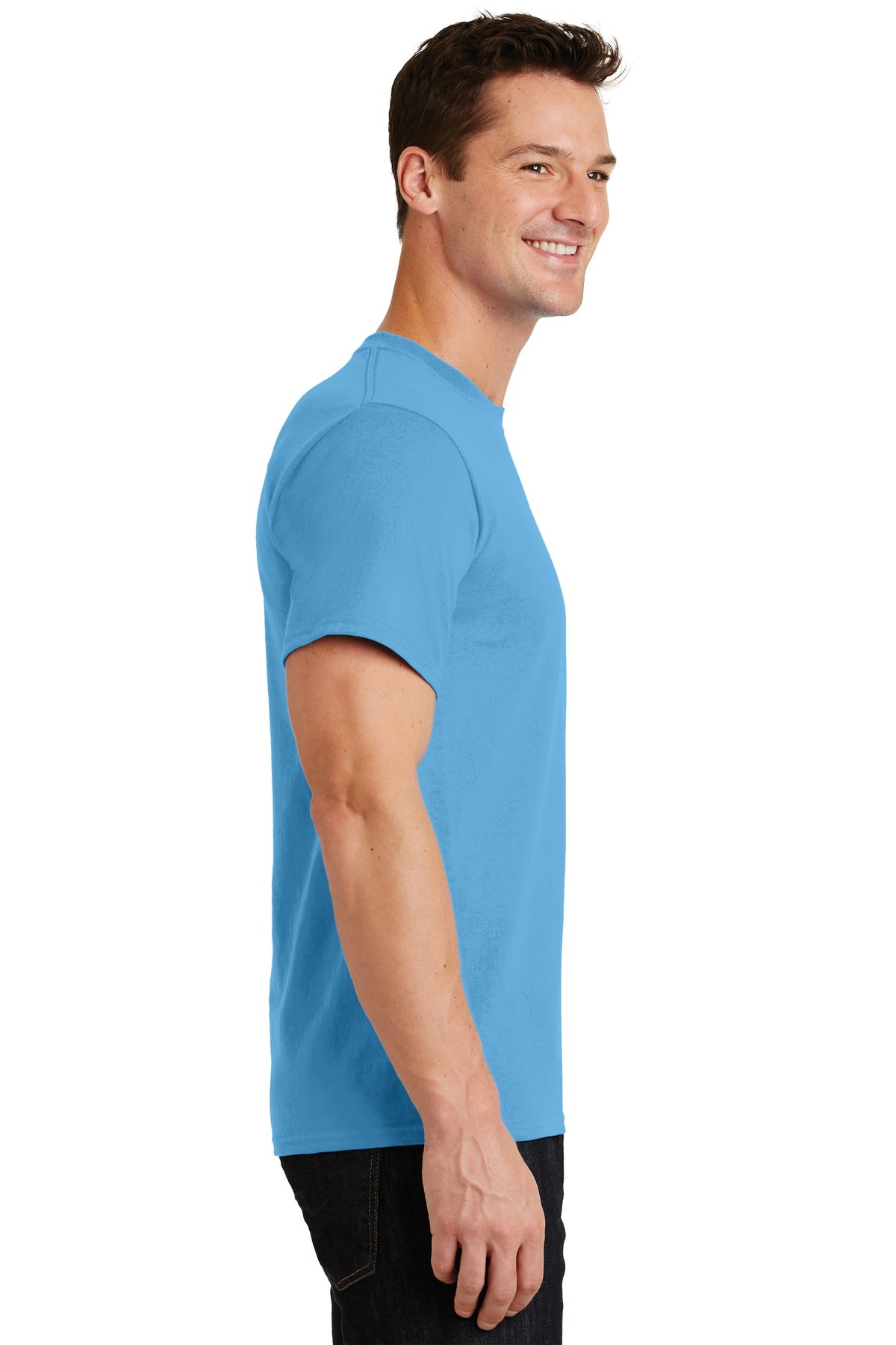 Aquatic Blue Port & Co Essential Tee. PC61