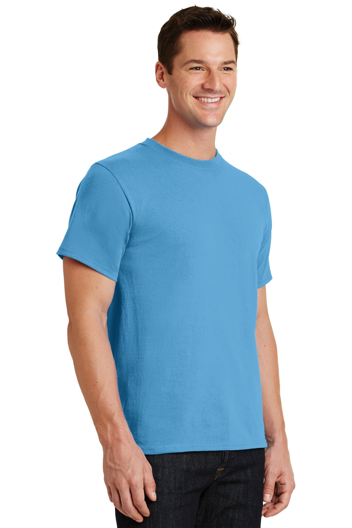 Aquatic Blue Port & Co Essential Tee. PC61