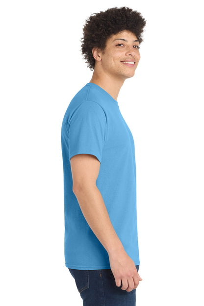 Aquatic Blue Port & Co Tall Core Blend Tee. PC55T