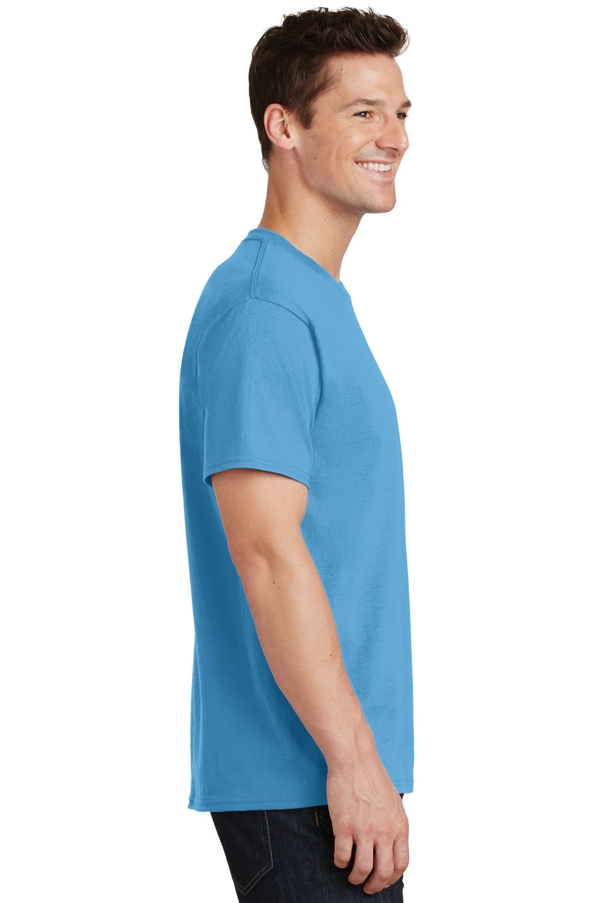 Aquatic Blue Port & Co Tall Core Cotton Tee PC54T