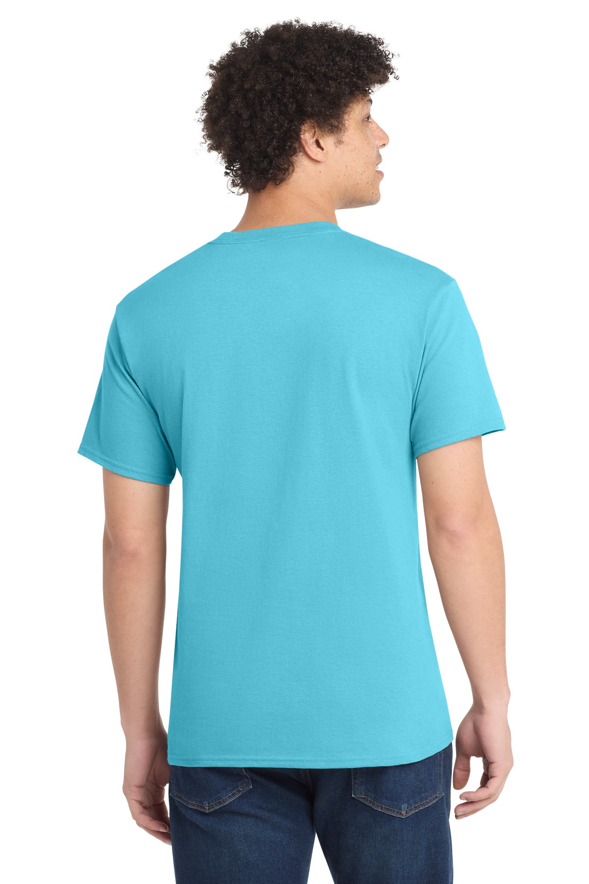 Aquatic Blue Port & Co Tall Core Cotton Tee PC54T