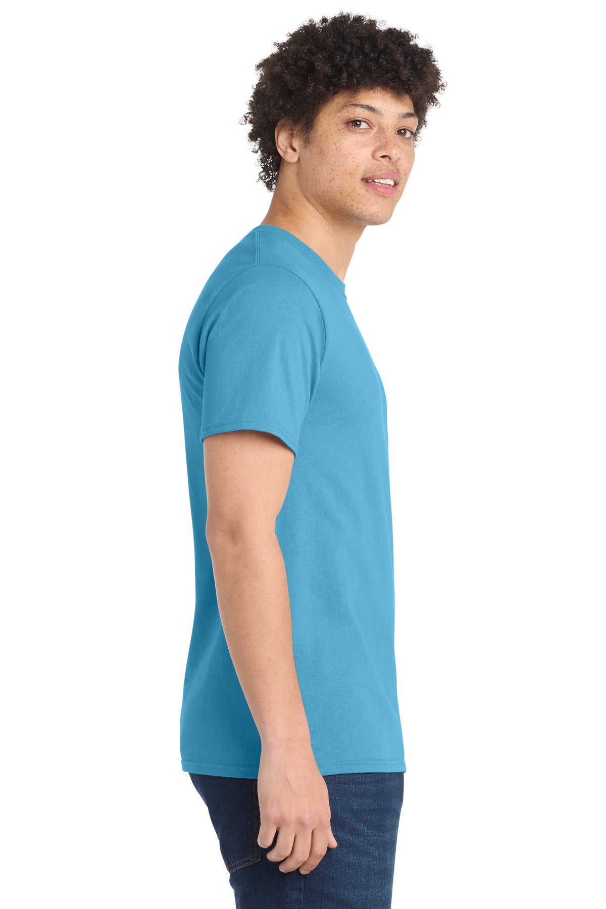 Aquatic Blue Port & Co Tall Essential Tee. PC61T