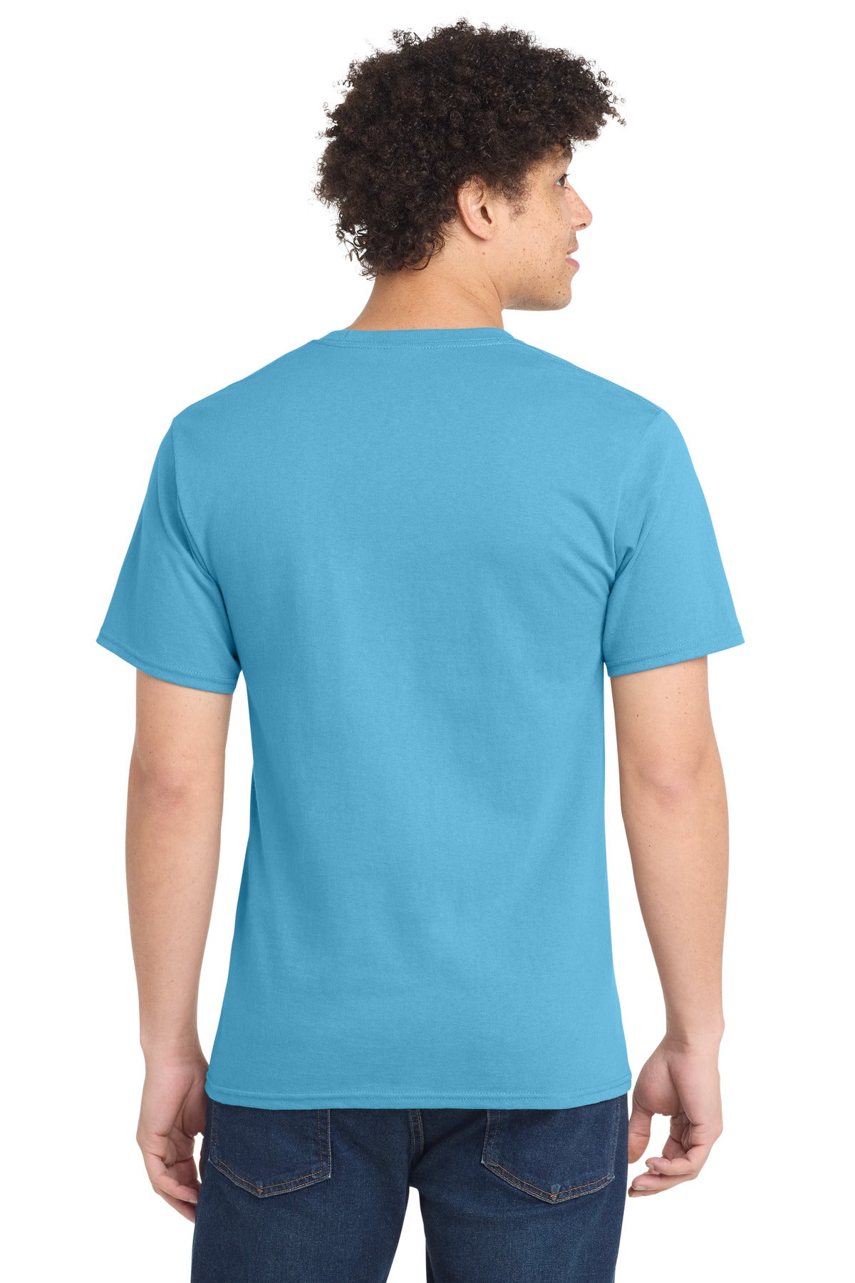 Aquatic Blue Port & Co Tall Essential Tee. PC61T