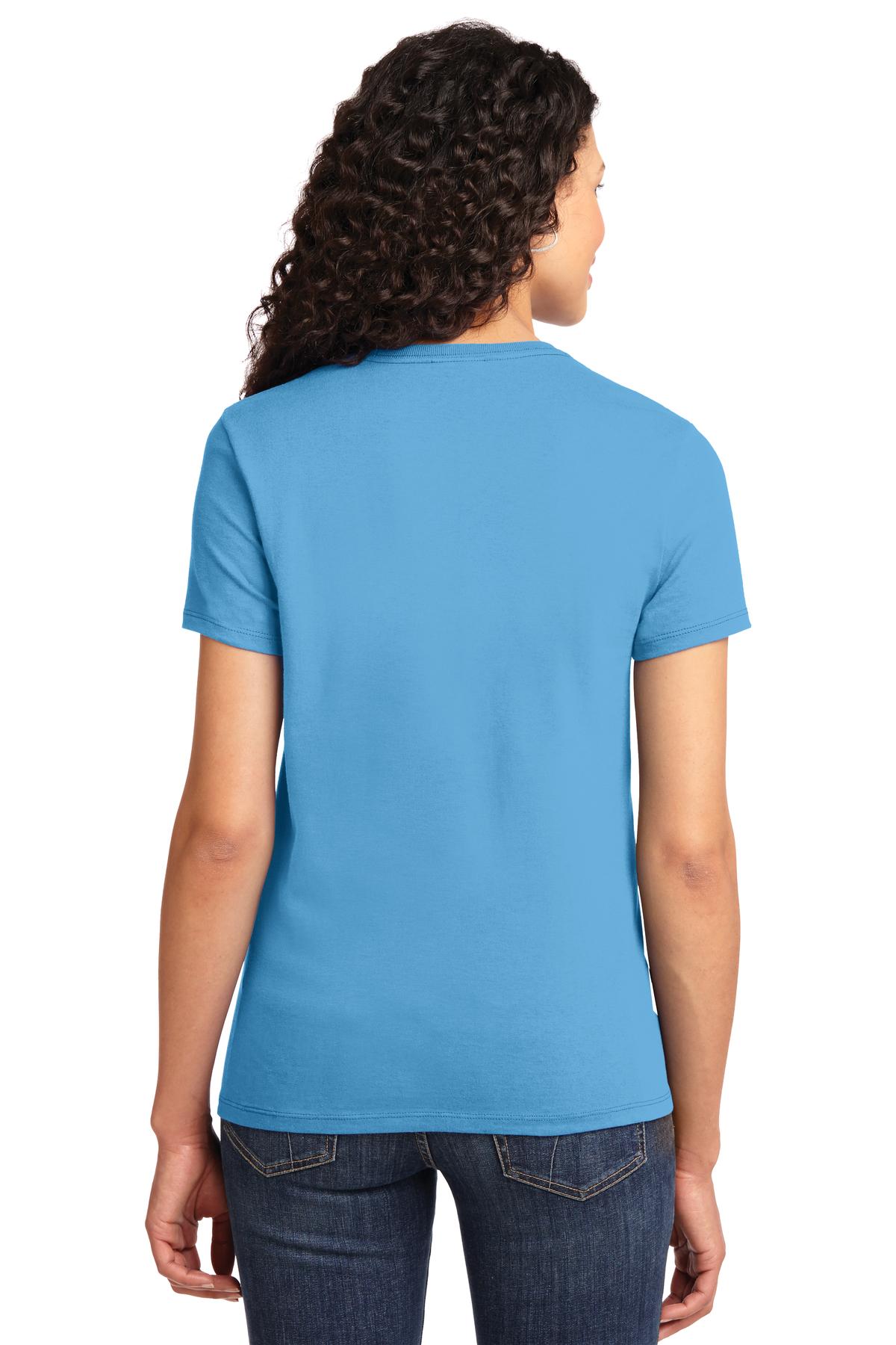 Aquatic Blue Port & Co Women's Essential Tee. LPC61