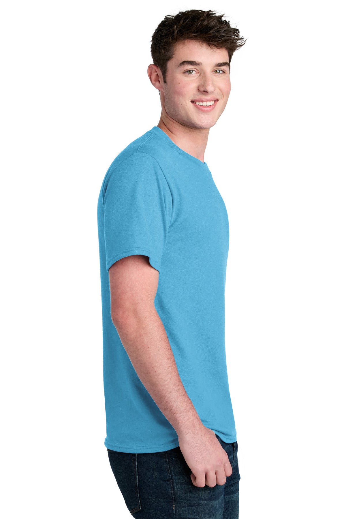 AquaticBl Port & Co Core Blend Recycled Tee PC01