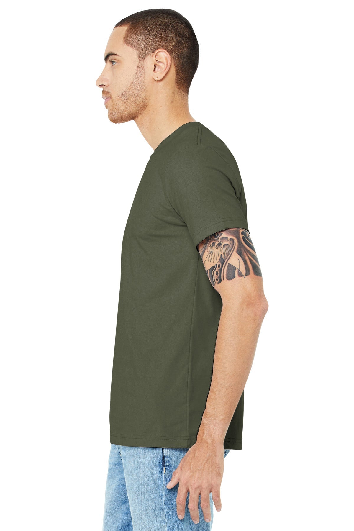 Army BELLA+CANVAS Unisex Jersey Short Sleeve Tee. BC3001
