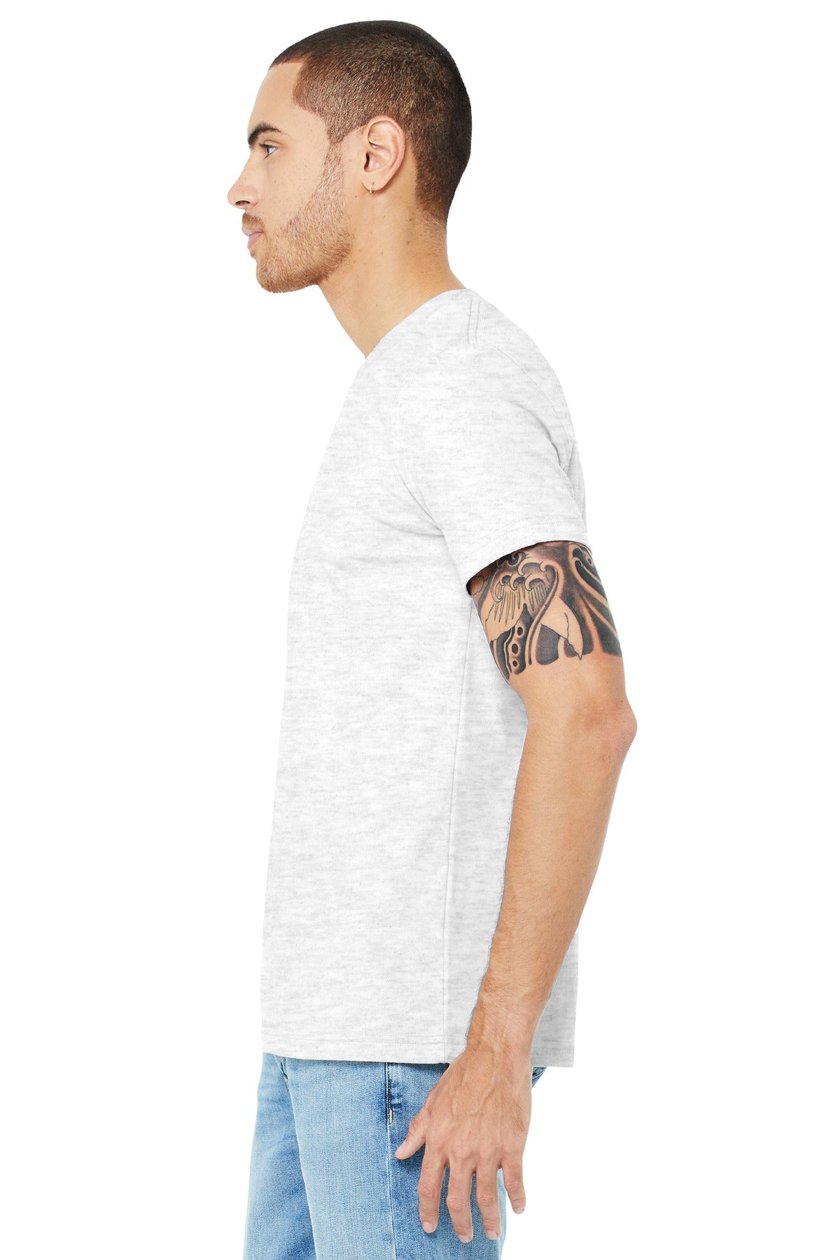Ash BELLA+CANVAS Unisex Jersey Short Sleeve Tee. BC3001