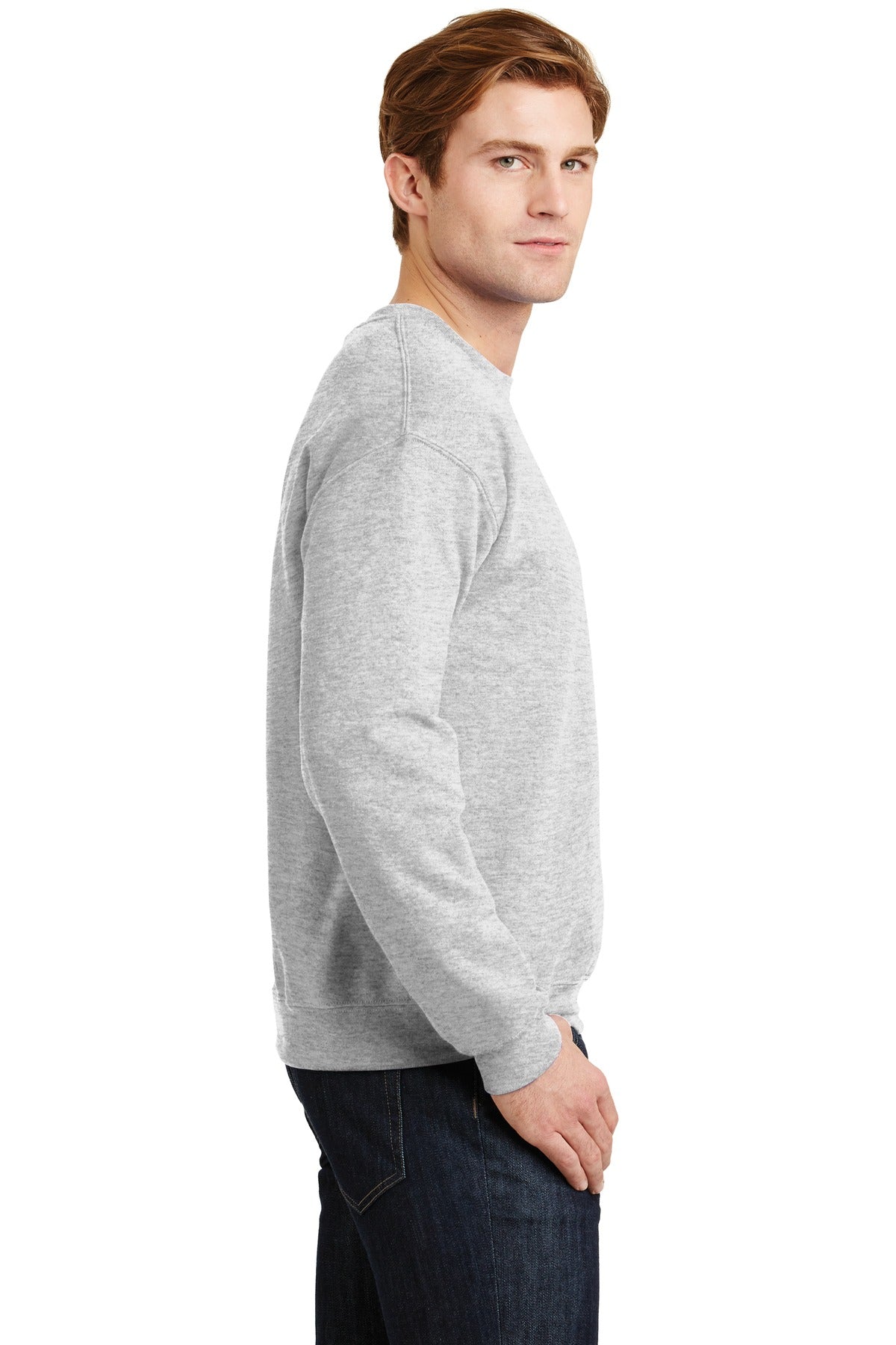 Ash Gildan Heavy Blend Crewneck Sweatshirt. 18000