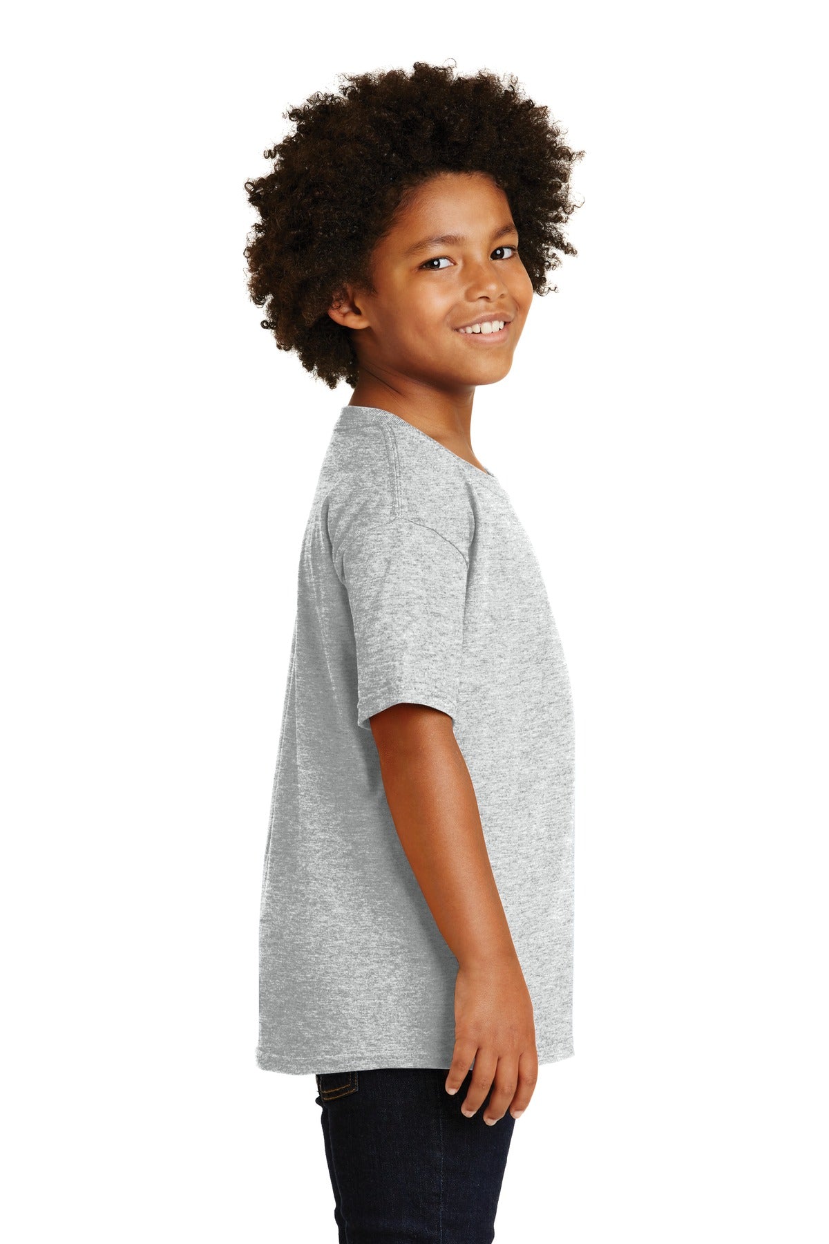 Ash Gildan - Youth Heavy Cotton 100% Cotton T-Shirt. 5000B