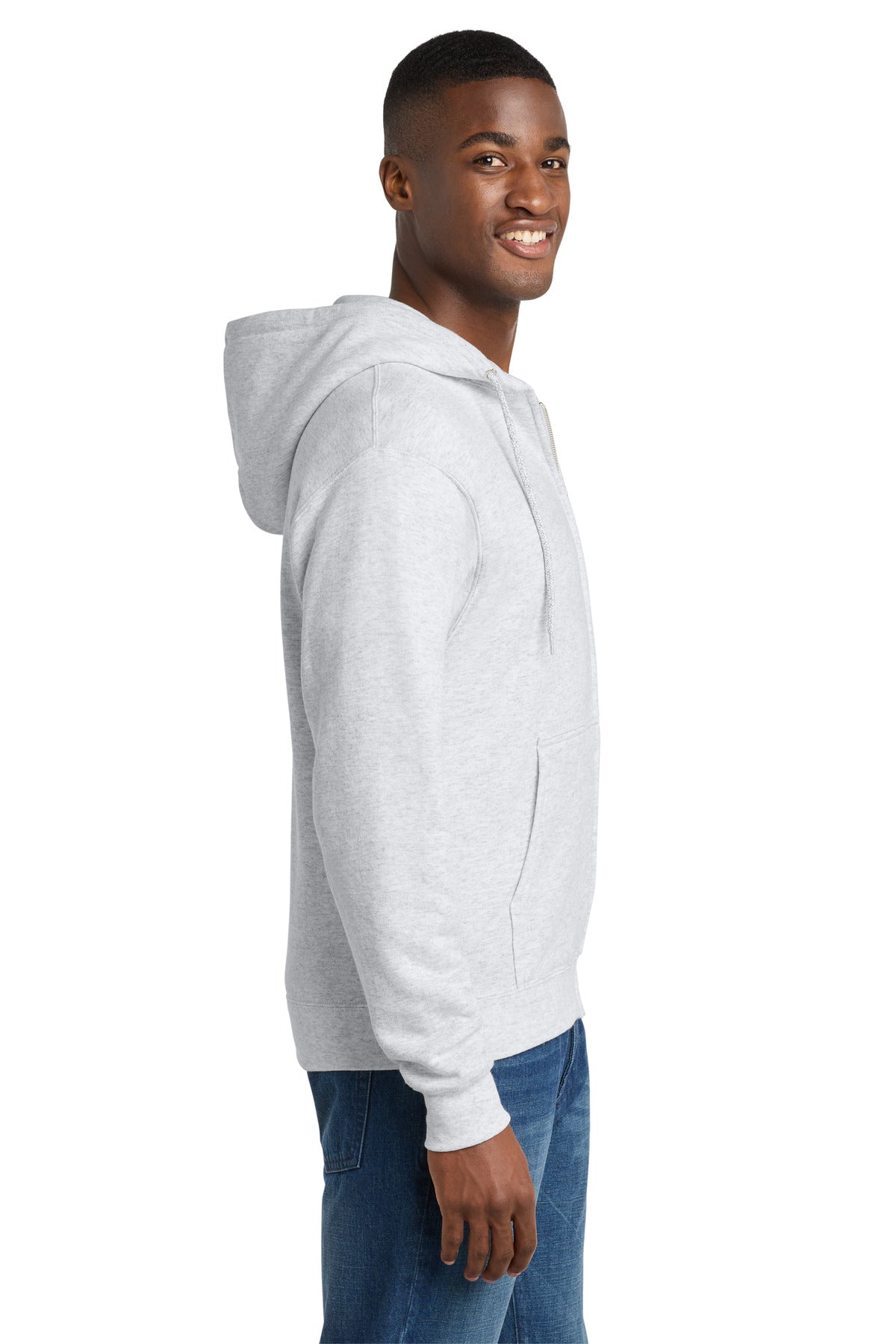 Ash Port & Co Core Fleece Full-Zip Hooded Sweatshirt. PC78ZH