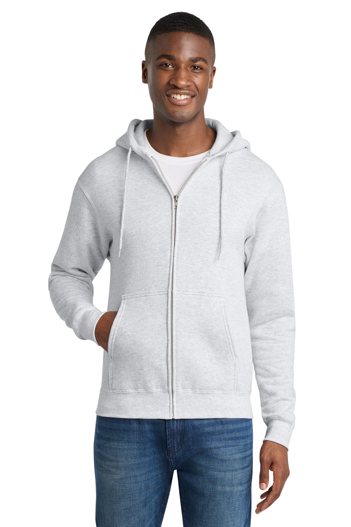 Ash Port & Co Core Fleece Full-Zip Hooded Sweatshirt. PC78ZH