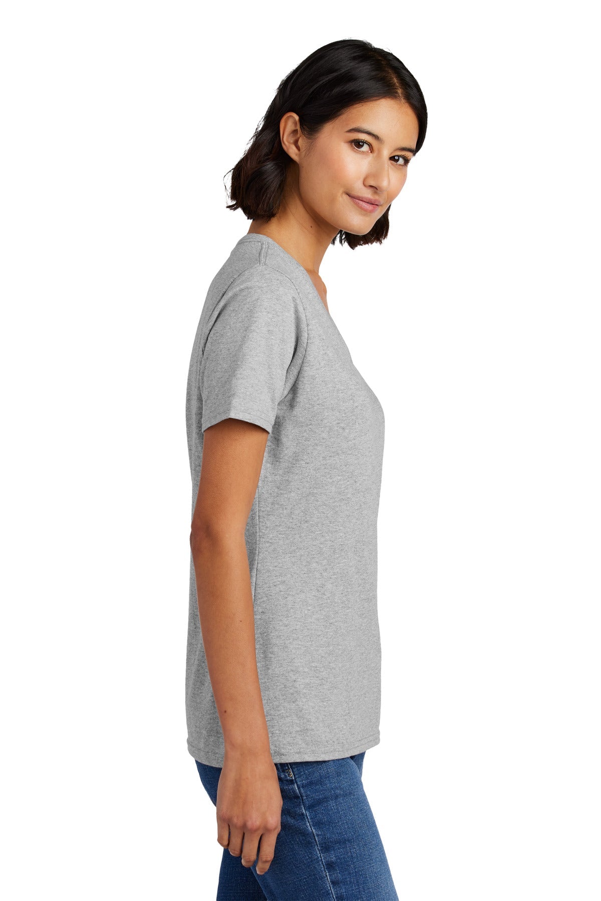 Ash Port & Co Women's Core Cotton V-Neck Tee. LPC54V